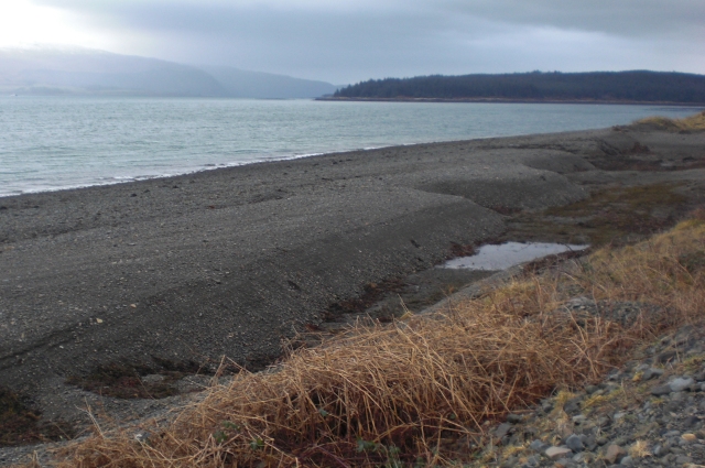 Site of pier was a former gravel pit